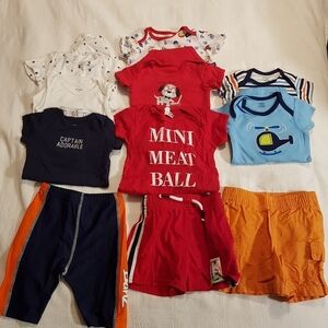 Boys bundle of summer 12 months clothes mixed brands